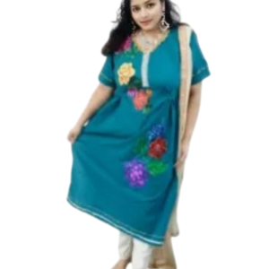 Floral Grace Embroidered Kurti